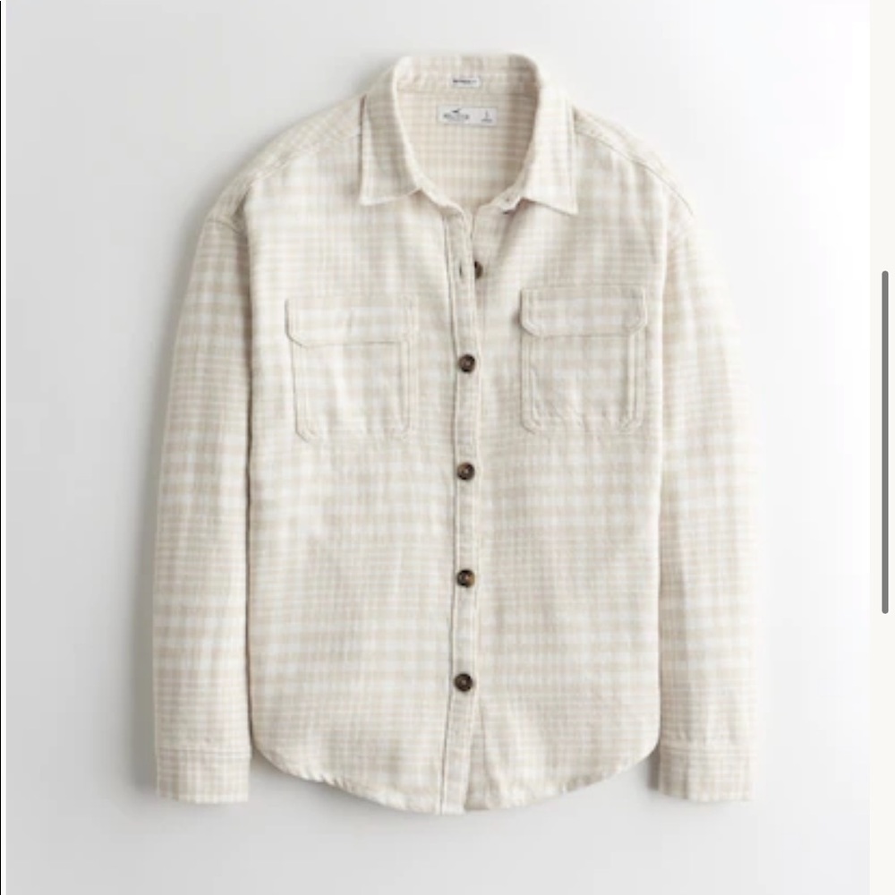 NWOT Hollister Plaid Oversized Flannel Shacket